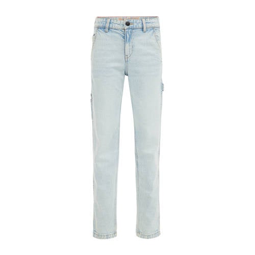 WE Fashion Blue Ridge tapered fit jeans light blue denim Blauw Effen - 104