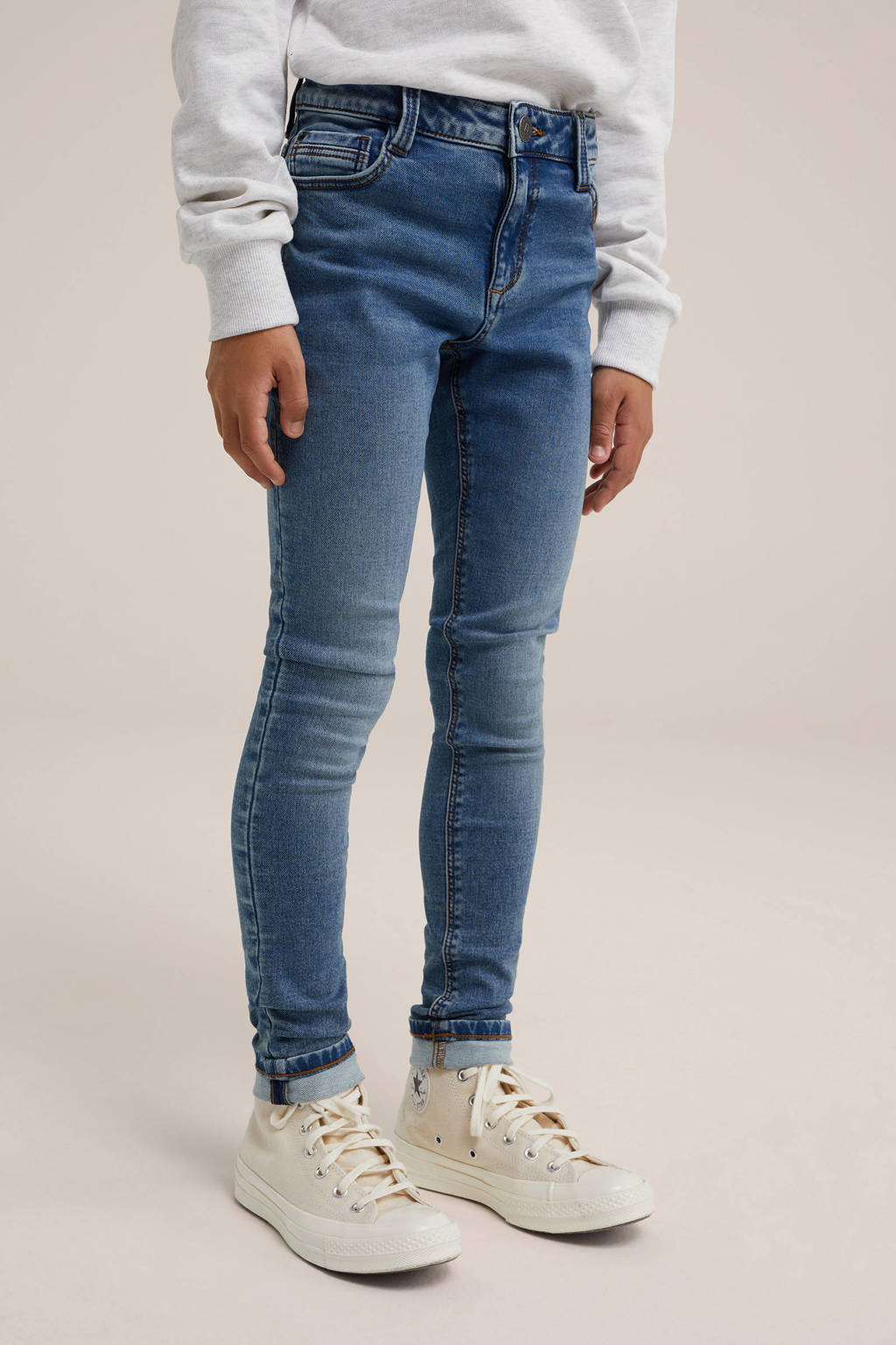 skinny jeans marbled blue denim