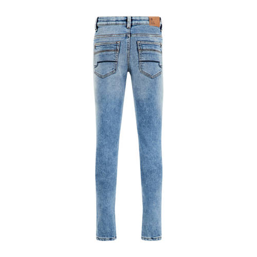 WE Fashion Blue Ridge slim fit jeans used denim Blauw Jongens Stretchdenim 98