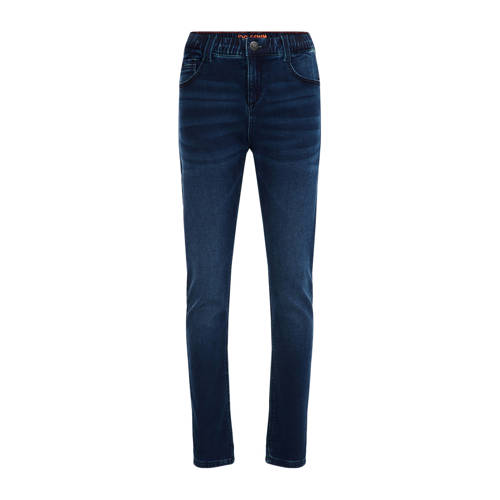 WE Fashion Blue Ridge tapered fit jeans dark used denim Blauw Jongens Stretchdenim