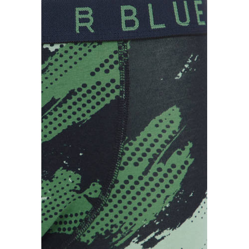 WE Fashion Blue Ridge boxershort set van 2 mosgroen donkerblauw Jongens Stretchkatoen 170 176