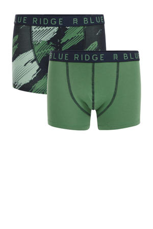   boxershort - set van 2 mosgroen/donkerblauw