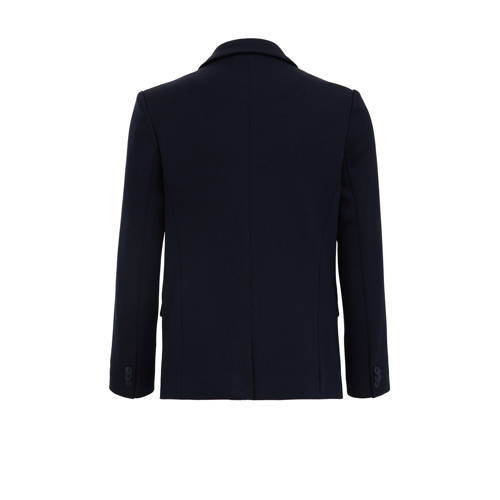 WE Fashion colbert donkerblauw Jongens Polyester Reverskraag Effen 92