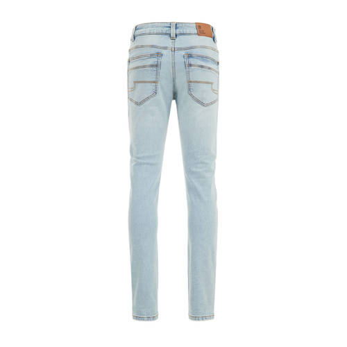 WE Fashion Blue Ridge tapered fit jeans bleached denim Blauw Jongens Stretchdenim 122