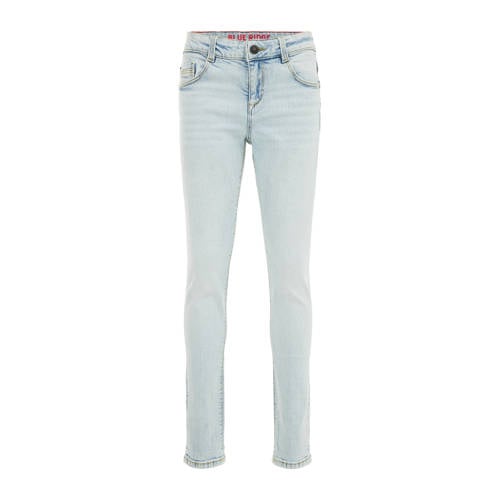 WE Fashion Blue Ridge slim fit jeans bleached denim Blauw Jongens Stretchdenim