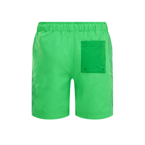 WE Fashion zwemshort Toni groen Jongens Gerecycled polyester Effen 110 116