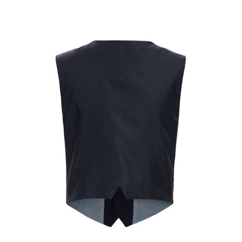 WE Fashion gilet donkerblauw Jongens Polyester V-hals Effen 92
