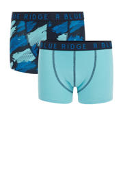 thumbnail: WE Fashion Blue Ridge   boxershort - set van 2 blauw/donkerblauw/lichtblauw
