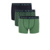WE Fashion Blue Ridge Boxershort groen/donkerblauw (set van 3)