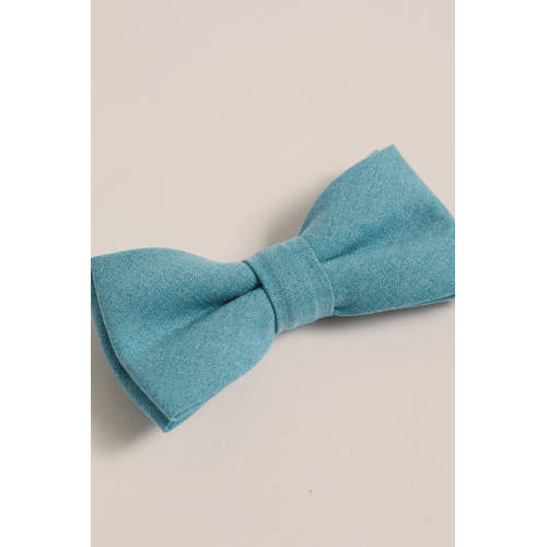 WE Fashion vlinderstrik Taro aqua Vlinderdas Blauw Jongens Gerecycled polyester