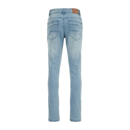 WE Fashion Blue Ridge tapered fit jeans light blue denim Blauw Jongens Stretchdenim 146