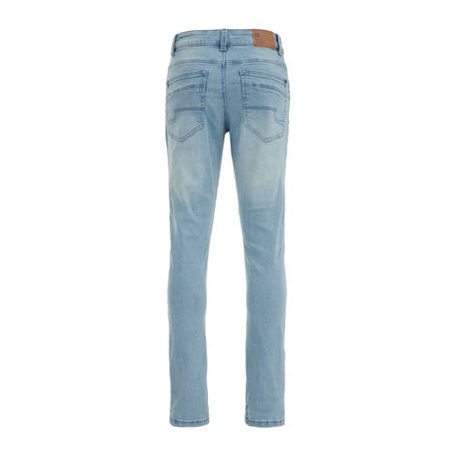 WE Fashion Blue Ridge tapered fit jeans light blue denim Blauw Jongens Stretchdenim 140