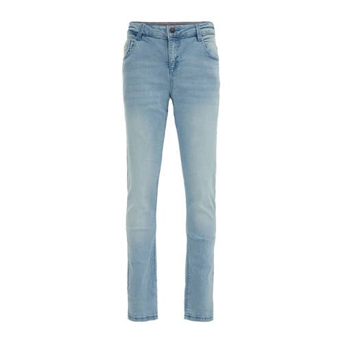 WE Fashion Blue Ridge tapered fit jeans light blue denim Blauw Jongens Stretchdenim
