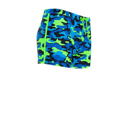 WE Fashion zwemboxer blauw groen Jongens Gerecycled polyamide Camouflage 110 116