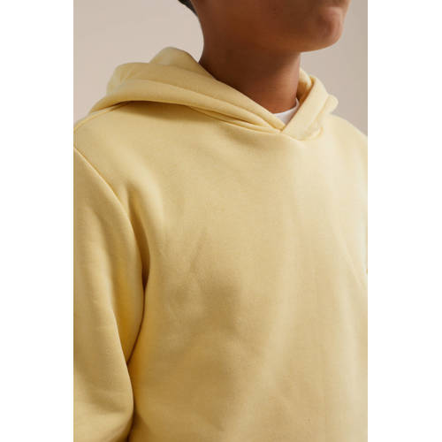 WE Fashion Blue Ridge hoodie light yellow Sweater Geel Effen 98 104