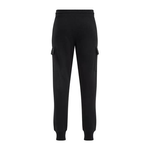 WE Fashion Blue Ridge slim fit joggingbroek black uni Zwart Jongens Sweat 98