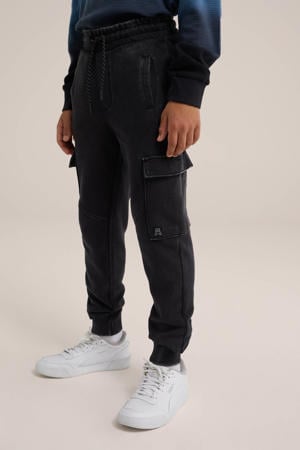 slim fit joggingbroek zwart