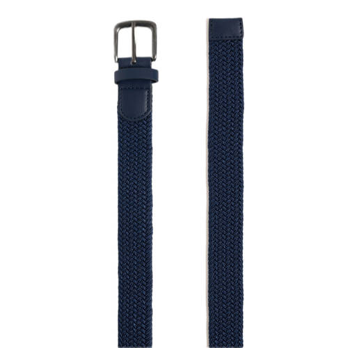 WE Fashion riem donkerblauw Jongens Polypropyleen Effen 65 cm