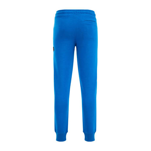 WE Fashion slim fit joggingbroek kobaltblauw Jongens Sweat Effen 104