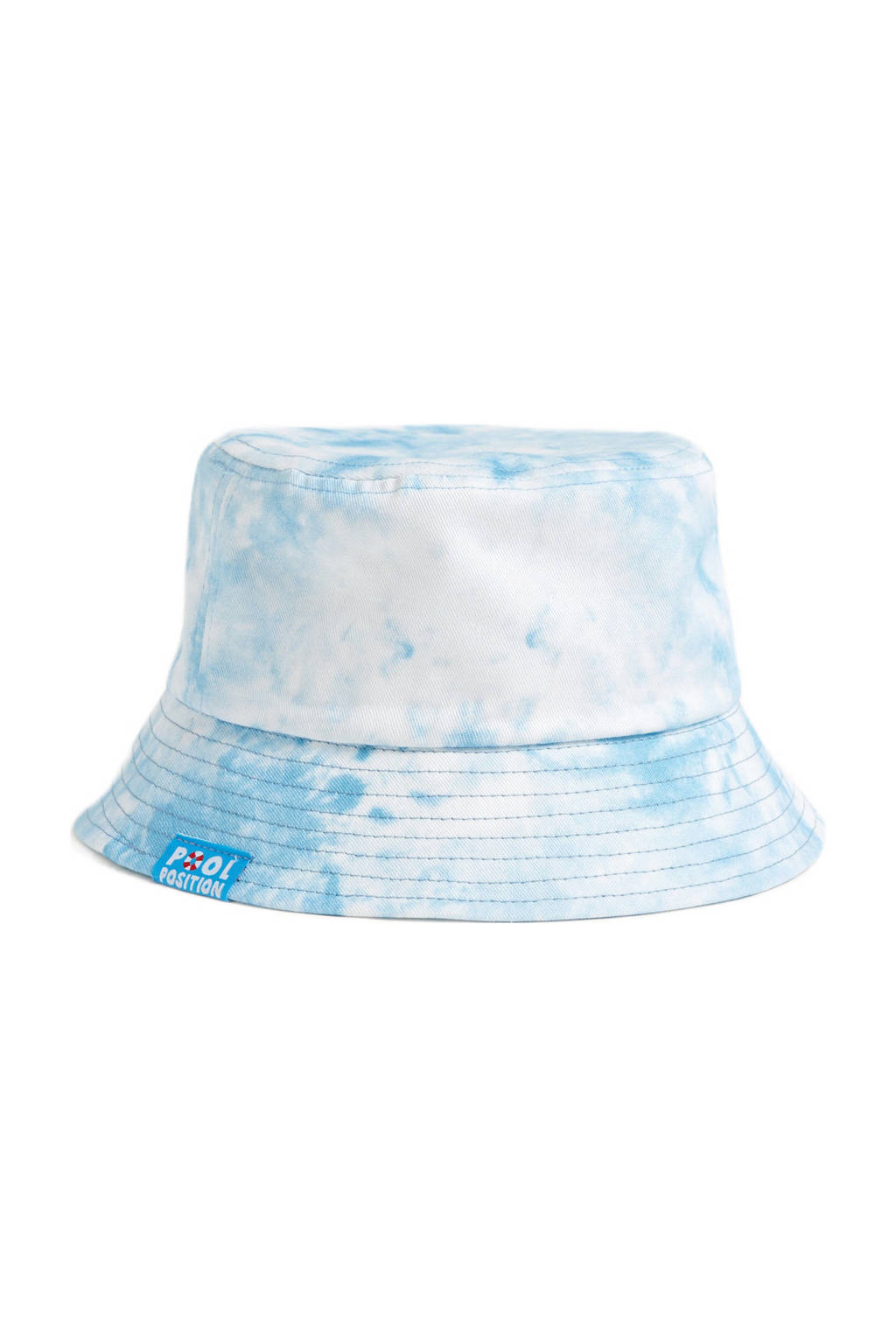 tie-dye bucket hoed blauw/wit