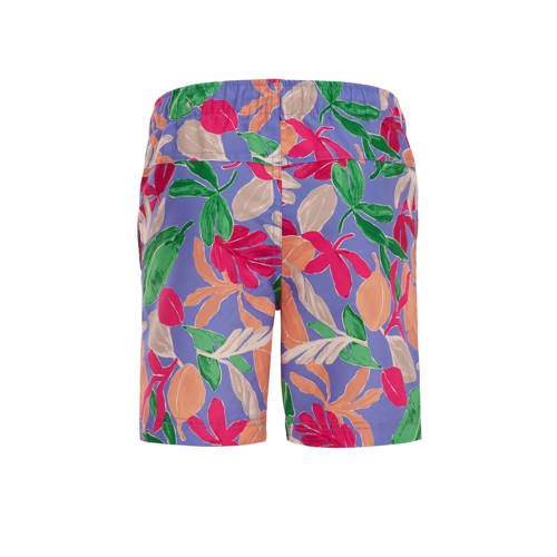 WE Fashion zwemshort blauw roze groen Jongens Polyester Bloemen 98 104