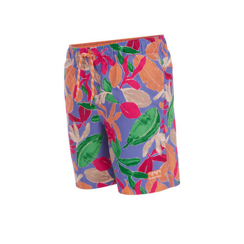 WE Fashion zwemshort blauw roze groen Jongens Polyester Bloemen 98 104