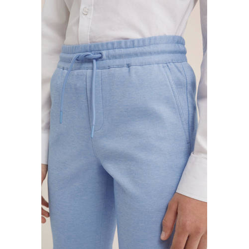 WE Fashion slim fit chino bermuda lichtblauw Korte broek Jongens Polyester 92