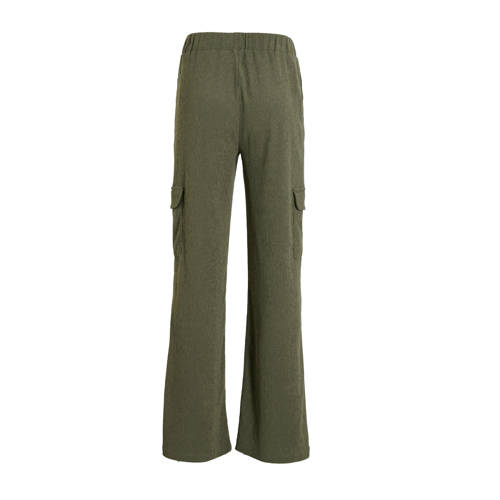 Anytime crinkle cargo broek khaki Groen Meisjes Polyester Effen 110 116