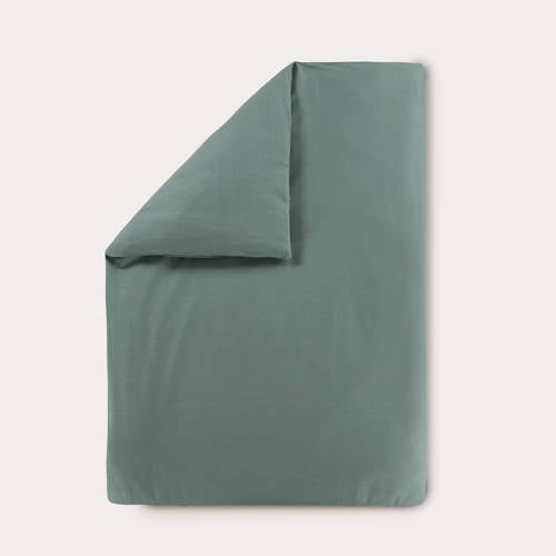 NOUS Kids katoenen dekbedovertrek baby (100x135 cm) Groen Effen