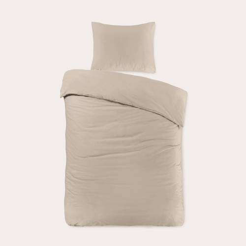 NOUS Kids katoenen dekbedovertrek peuter (120x150 cm) Beige Effen
