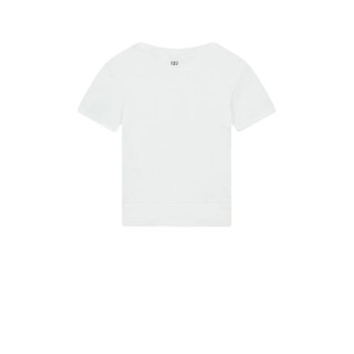NIK&NIK T-shirt Knot offwhite Wit Meisjes Stretchkatoen Ronde hals Effen 128