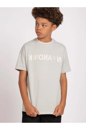 T-shirt Mirror met logo lichtgrijs