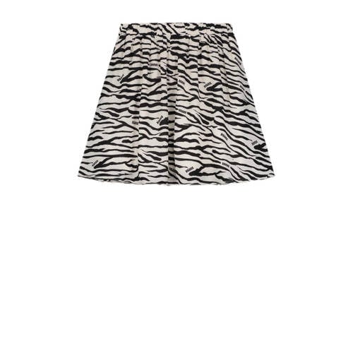 NIK&NIK rok Kenley met zebraprint ecru zwart Meisjes Polyester Zebraprint 128