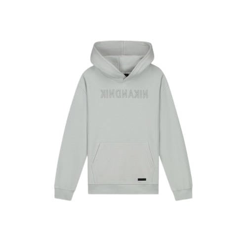 NIK&NIK hoodie Mirror met logo lichtgrijs Sweater Logo