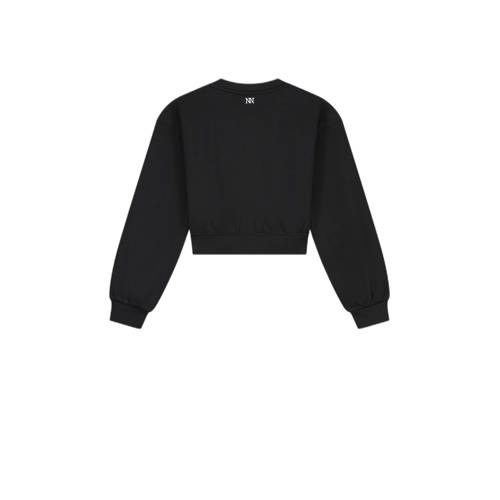 NIK&NIK sweater Vibes met tekst zwart Tekst 128 | Sweater van