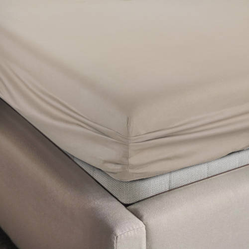 NOUS Kids katoenen hoeslaken ledikant Beige Effen 60*120