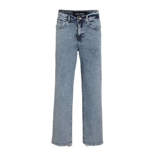 Cars wide leg jeans GARWELL stone used Blauw Jongens Denim Effen