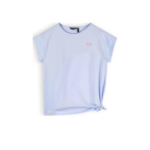 NoBell’ T-shirt Kasis met backprint zachtblauw Meisjes Stretchkatoen Ronde hals - 122/128