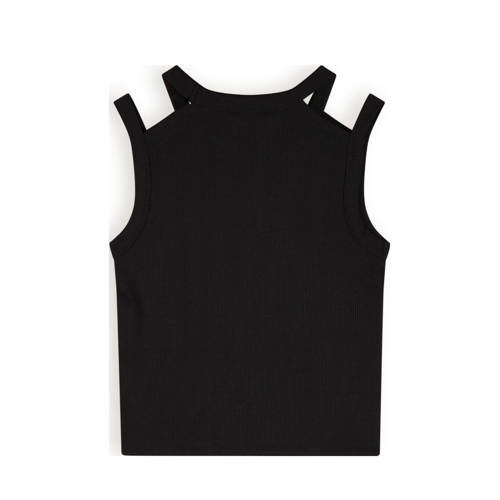 NoBell top Kandy zwart T-shirt Meisjes Viscose Ronde hals Effen 122 128