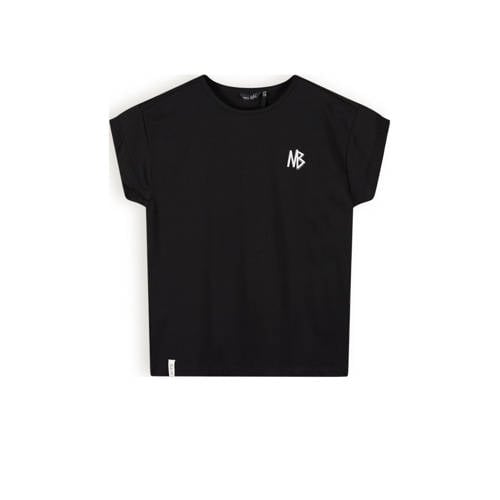 NoBell’ T-shirt Kasis met backprint zwart Meisjes Stretchkatoen Ronde hals