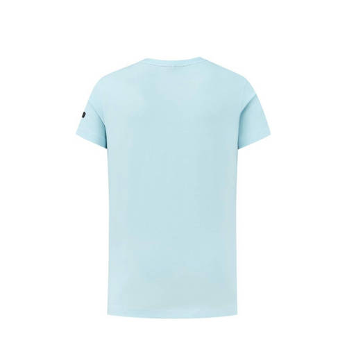 Ballin T-shirt met printopdruk lichtblauw Jongens Katoen Ronde hals Printopdruk 140