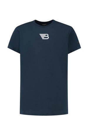 T-shirt met backprint donkerblauw