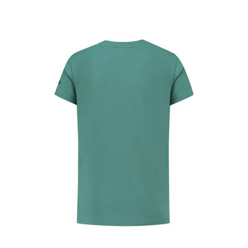 Ballin T-shirt met printopdruk groen Jongens Katoen Ronde hals Printopdruk 140