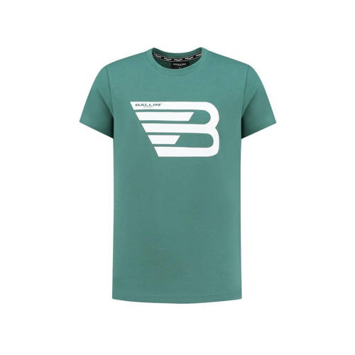 Ballin T-shirt met printopdruk groen Jongens Katoen Ronde hals Printopdruk - 152