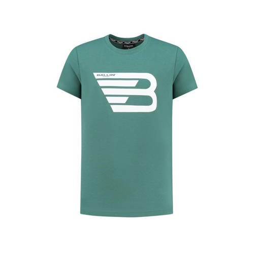 Ballin T-shirt met printopdruk groen Jongens Katoen Ronde hals Printopdruk