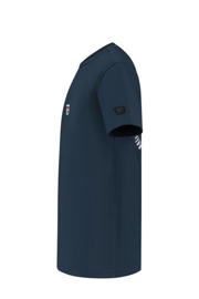 thumbnail: Blauwe jongens Ballin T-shirt van katoen met backprint, korte mouwen en ronde hals