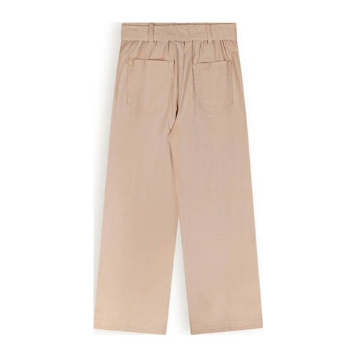 NONO regular fit broek Simoa zand Beige Meisjes Katoen Effen 104