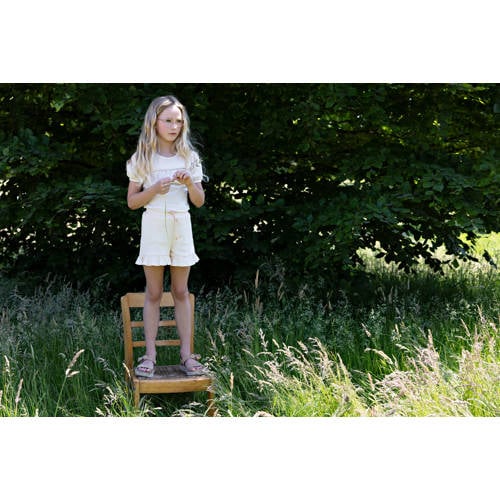 NONO top Karen ivoor T-shirt Ecru Meisjes Katoen Ronde hals Effen 104