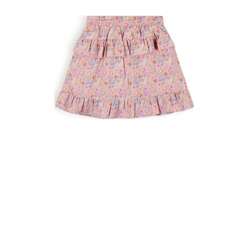 NONO gebloemde rok Neva roze multicolor Meisjes Polyester Bloemen 104
