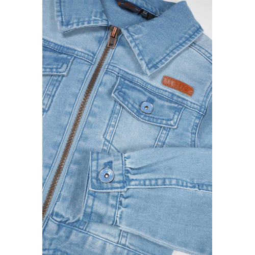 NONO spijkerjas Donna denim Blauw Meisjes Stretchdenim Ronde hals Effen 104